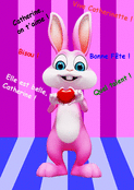 Lapin joyeux pour c&eacute;l&eacute;brer Catherine